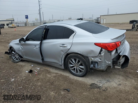 2016 Infiniti Q50 Premium with VIN JN1CV7AR8GM253769, listed as a Copart auction lot 45997325 with 57,800 mi miles and Salvage Title. Bid and sale history available at DreamBid. Image 2.
