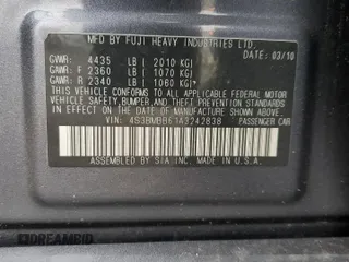 2010 Subaru Legacy Premium с VIN 4S3BMBB61A3242838, выставлен на аукционе Copart как лот 88946295 с пробегом 197 012 миль миль и Списание • Salvage title. История ставок и продаж доступна на DreamBid. Изображение 12.