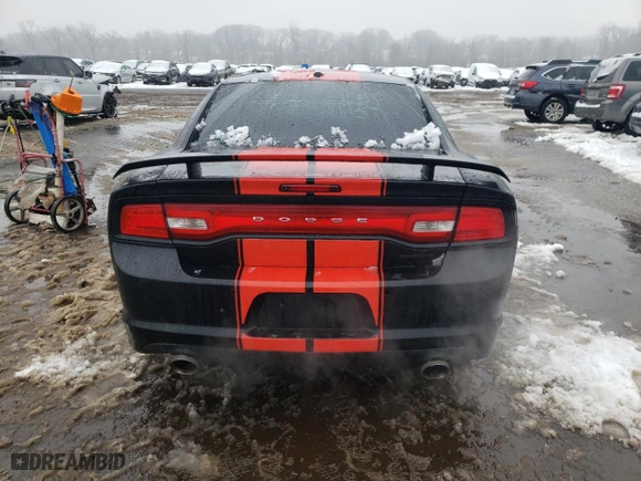 2012 Dodge Charger SRT8 with VIN 2C3CDXEJ5CH270082, listed as a Copart auction lot 53375275 with 213,799 mi miles and Salvage Title. Bid and sale history available at carsss.com. Image 6.