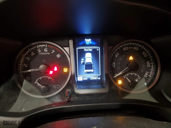 2023 Toyota Tacoma 4WD SR with VIN 3TYCZ5AN2PT156093, listed as a Copart auction lot 45577245 with 33,687 mi miles and Salvage Title. Bid and sale history available at carsss.com. Image 9.