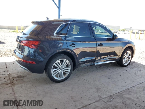 2018 Audi Q5 Premium Plus with VIN WA1BNAFY8J2161015, listed as a Copart auction lot 54365795 with 25,921 mi miles and Salvage Title. Bid and sale history available at carsss.com. Image 3.