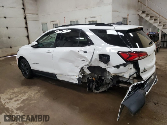 2022 Chevrolet Equinox RS with VIN 3GNAXMEV8NS120941, listed as a Copart auction lot 51056075 with 50,197 mi miles and Non Repairable. Bid and sale history available at DreamBid. Image 2.