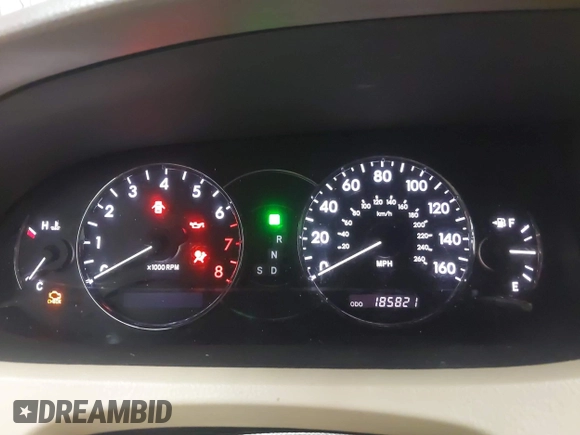 2005 Toyota Avalon XL with VIN 4T1BK36B55U013349, listed as a IAAI auction lot 41879384 with 185,821 mi miles and . Bid and sale history available at DreamBid. Image 7.