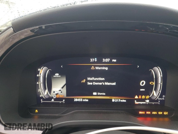 2022 Infiniti QX60 Luxe with VIN 5N1DL1FS6NC330038, listed as a Copart auction lot 43264245 with 28,453 mi miles and Salvage title. Bid and sale history available at DreamBid. Image 9.