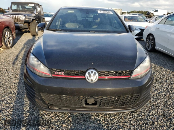 2017 Volkswagen Golf GTI Autobahn with VIN 3VW547AU6HM004872, listed as a Copart auction lot 73892074 with 0 mi miles and Salvage Title. Bid and sale history available at carsss.com. Image 5.