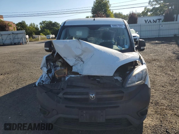 2016 Ram ProMaster City Cargo Tradesman with VIN ZFBERFAT1G6B22564, listed as a Copart auction lot 69857264 with 129,947 mi miles and Salvage Title. Bid and sale history available at DreamBid. Image 5.
