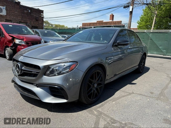 2018 Mercedes-Benz E-Class AMG E 63 S with VIN WDDZF8KB8JA286605, listed as a IAAI auction lot 42166486 with 53,430 mi miles. Bid and sale history available at carsss.com. Image 2.