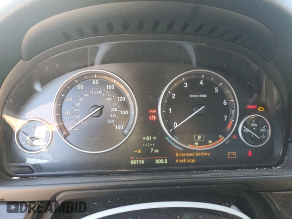 2014 BMW 5 Series 535i xDrive with VIN WBA5B3C55ED534178, listed as a Copart auction lot 57512095 with 98,114 mi miles and Clean title. Bid and sale history available at DreamBid. Image 9.