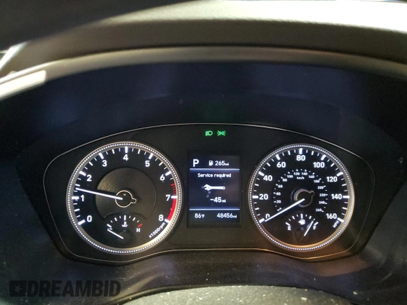 2019 Hyundai Santa Fe SE with VIN 5NMS2CAD9KH098017, listed as a Copart auction lot 64760335 with 48,456 mi miles and Salvage title. Bid and sale history available at DreamBid. Image 9.