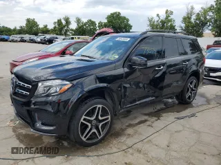 2018 Mercedes-Benz GLS 550 with VIN 4JGDF7DE3JB025569, listed as a Copart auction lot 59943684 with 73,074 mi miles and Salvage Title. Bid and sale history available at DreamBid. Image 1.