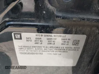 2013 Cadillac CTS Luxury with VIN 1G6DE5E50D0101763, listed as a IAAI auction lot 42090577 with 105,097 mi miles and . Bid and sale history available at DreamBid. Image 9.