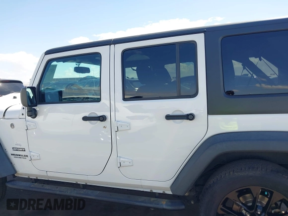 2017 Jeep Wrangler Unlimited Sport with VIN 1C4BJWDG6HL711082, listed as a IAAI auction lot 42036092 with 52,400 mi miles. Bid and sale history available at carsss.com. Image 14.