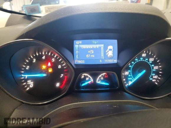 2014 Ford Escape SE with VIN 1FMCU9G99EUA06336, listed as a Copart auction lot 53871065 with 117,457 mi miles and Salvage title. Bid and sale history available at DreamBid. Image 9.
