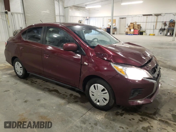 2021 Mitsubishi Mirage ES with VIN ML32FUFJ9MHF01299, listed as a Copart auction lot 57794835 with 85,816 mi miles and Salvage title. Bid and sale history available at DreamBid. Image 4.