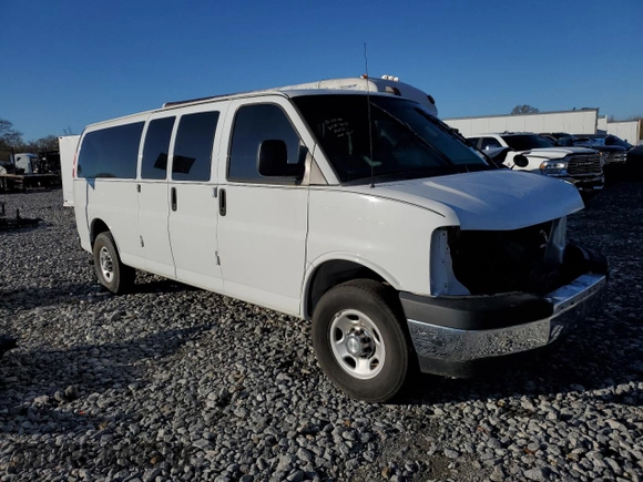 2018 Chevrolet Express Passenger LT with VIN 1GAZGPFG3J1253205, listed as a Copart auction lot 87235434 with Not provided miles and Salvage title. Bid and sale history available at DreamBid. Image 1.