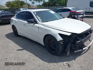 2014 Infiniti Q50 with VIN JN1BV7AP2EM671929, listed as a IAAI auction lot 41794659 with 77,930 mi miles. Bid and sale history available at carsss.com. Image 1.