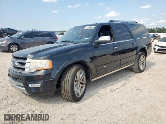 2015 Ford Expedition Max Platinum with VIN 1FMJK1LT5FEF24973, listed as a Copart auction lot 57998415 with 252,476 mi miles and Salvage title. Bid and sale history available at DreamBid. Image 1.