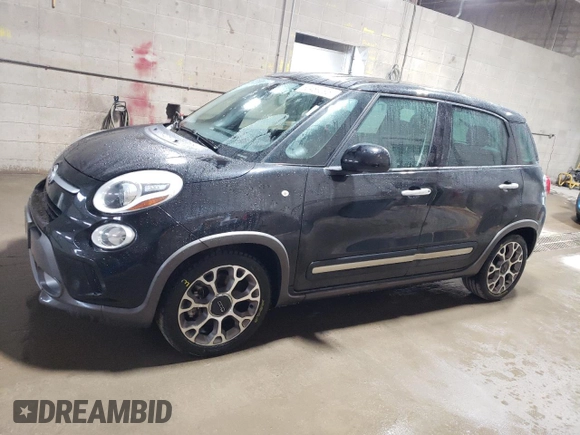 2014 FIAT 500L Trekking with VIN ZFBCFADH1EZ010513, listed as a Copart auction lot 60489095 with 129,990 mi miles and Salvage title. Bid and sale history available at DreamBid. Image 1.