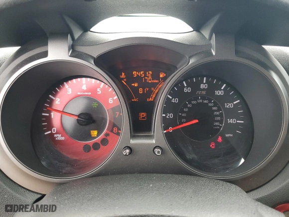 2014 Nissan Juke NISMO RS with VIN JN8DF5MV7ET150832, listed as a Copart auction lot 61858234 with 94,512 mi miles and Salvage Title. Bid and sale history available at carsss.com. Image 9.