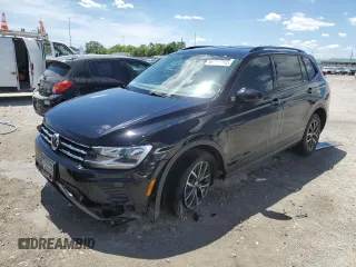 2021 Volkswagen Tiguan S with VIN 3VV1B7AX3MM025109, listed as a Copart auction lot 55198384 with 44,558 mi miles and Salvage Title. Bid and sale history available at DreamBid. Image 1.
