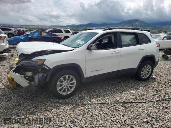 2022 Jeep Cherokee Latitude Lux with VIN 1C4PJMMX8ND554154, listed as a Copart auction lot 56482135 with 55,417 mi miles and Salvage title. Bid and sale history available at DreamBid. Image 1.