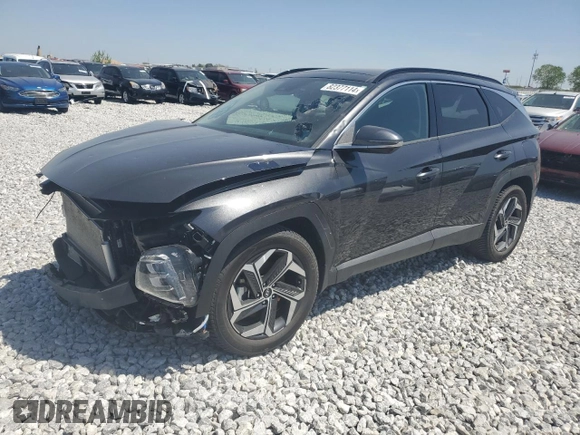 2022 Hyundai Tucson Limited with VIN 5NMJE3AE8NH102350, listed as a Copart auction lot 82377114 with 35,274 mi miles and Salvage title. Bid and sale history available at DreamBid. Image 1.