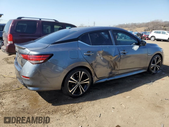 2021 Nissan Sentra SR with VIN 3N1AB8DVXMY242179, listed as a Copart auction lot 48804165 with 54,948 mi miles and Salvage Title. Bid and sale history available at carsss.com. Image 3.
