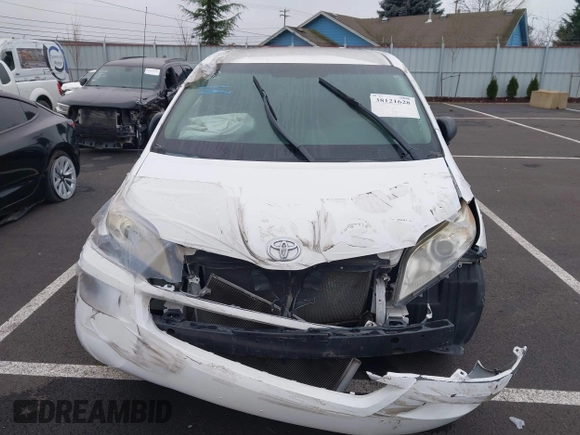 2012 Toyota Sienna with VIN 5TDZK3DCXCS271365, listed as a IAAI auction lot 38121628 with 101,756 mi miles and . Bid and sale history available at DreamBid. Image 11.