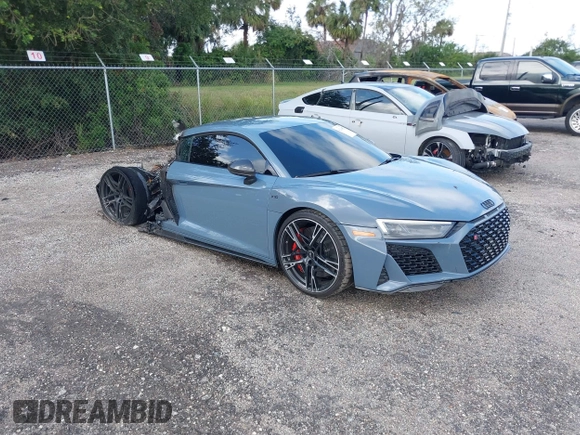 2021 Audi R8 z VIN WUAKBAFX5M7900468, wystawiony jako IAAI lot #41214857 z przebiegiem Nie podano mil oraz . Historia ofert i sprzedaży dostępna na DreamBid. Obrazek 1.