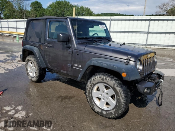 2017 Jeep Wrangler Willys Wheeler with VIN 1C4AJWAG2HL527192, listed as a Copart auction lot 58169245 with 88,737 mi miles and Salvage title. Bid and sale history available at DreamBid. Image 4.