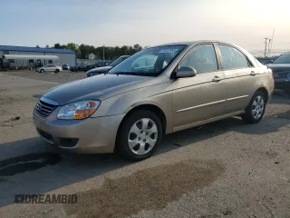 2008 Kia Spectra EX z VIN KNAFE122785521941, wystawiony jako Copart lot #59147995 z przebiegiem 58 495 mil mil oraz Czysty tytuł • Clean title. Historia ofert i sprzedaży dostępna na DreamBid. Obrazek 1.