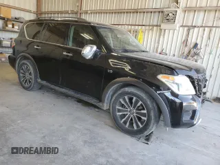 2017 Nissan Armada SV with VIN JN8AY2ND1H9003344, listed as a Copart auction lot 47831535 with 99,856 mi miles and Salvage Title. Bid and sale history available at carsss.com. Image 4.