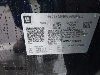 2021 GMC Acadia SLE с VIN 1GKKNKLA3MZ131004, выставлен на аукционе IAAI как лот 41576162 с пробегом Не указан миль и . История ставок и продаж доступна на DreamBid. Изображение 9.
