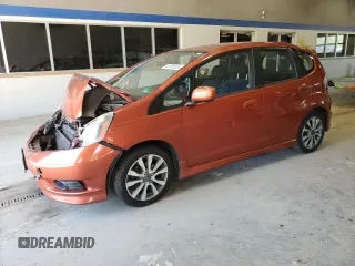 2012 Honda Fit Sport with VIN JHMGE8H5XCC012916, listed as a Copart auction lot 53788355 with 0 mi miles and Salvage Title. Bid and sale history available at carsss.com. Image 1.