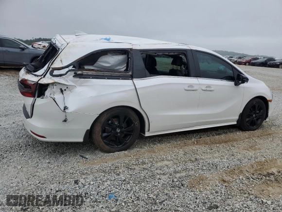 2024 Honda Odyssey Sport with VIN 5FNRL6H72RB067314, listed as a Copart auction lot 54873405 with 20,805 mi miles and Salvage Title. Bid and sale history available at DreamBid. Image 3.