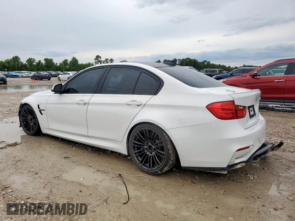 2015 BMW M3 with VIN WBS3C9C53FP804852, listed as a Copart auction lot 60837835 with Not provided miles and Salvage title. Bid and sale history available at DreamBid. Image 2.