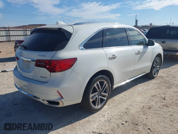2017 Acura MDX Sport Hybrid w/Advance Pkg with VIN 5FRYD7H72HB001549, listed as a IAAI auction lot 41279343 with 80,135 mi miles. Bid and sale history available at carsss.com. Image 4.