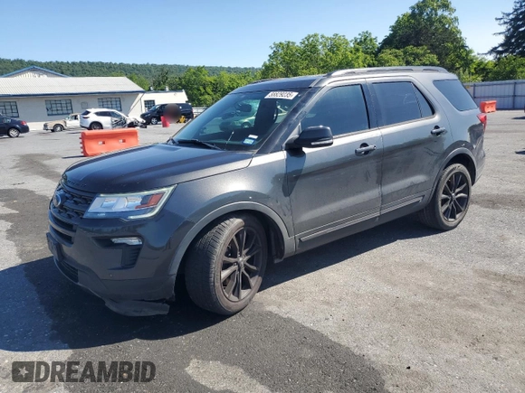 2018 Ford Explorer XLT with VIN 1FM5K7D86JGC53918, listed as a Copart auction lot 58829235 with 91,593 mi miles and Salvage title. Bid and sale history available at DreamBid. Image 1.
