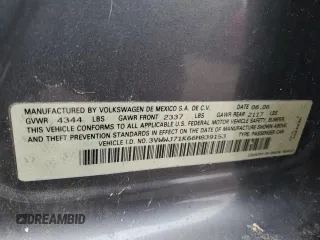 2006 Volkswagen Jetta Sedan GLI 2.0L Turbo with VIN 3VWWJ71K66M839153, listed as a Copart auction lot 84262014 with 0 mi miles and Salvage Title. Bid and sale history available at carsss.com. Image 12.