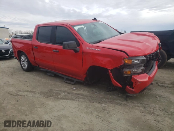 2020 Chevrolet Silverado 1500 Custom with VIN 3GCPWBEH9LG353375, listed as a Copart auction lot 43053215 with 47,410 mi miles and Salvage Title. Bid and sale history available at carsss.com. Image 4.