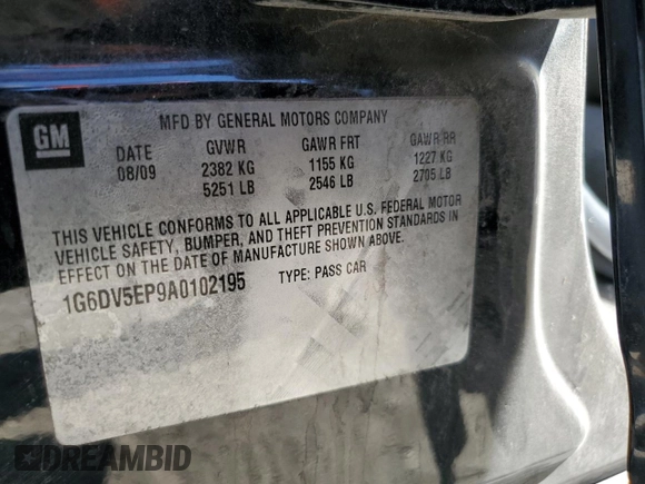 2010 Cadillac CTS-V z VIN 1G6DV5EP9A0102195, wystawiony jako Copart lot #76937414 z przebiegiem 50 897 mil mil oraz Szkoda całkowita • Salvage title. Historia ofert i sprzedaży dostępna na DreamBid. Obrazek 12.