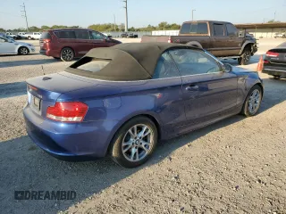 2008 BMW 1 Series 128i with VIN WBAUN13528VH80212, listed as a Copart auction lot 74763044 with 67,918 mi miles and Salvage Title. Bid and sale history available at carsss.com. Image 3.