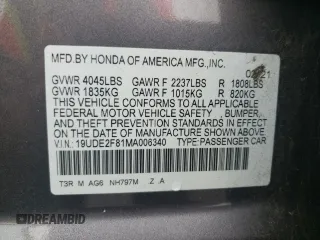 2021 Acura ILX Premium with VIN 19UDE2F81MA006340, listed as a Copart auction lot 60345715 with 106,799 mi miles and Salvage title. Bid and sale history available at DreamBid. Image 12.