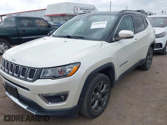 2018 Jeep Compass Limited z VIN 3C4NJDCBXJT100358, wystawiony jako IAAI lot #42107674 z przebiegiem 82 302 mil mil oraz . Historia ofert i sprzedaży dostępna na DreamBid. Obrazek 2.