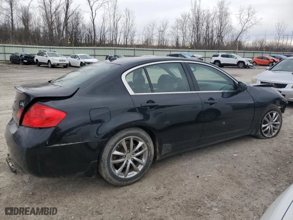 2007 Infiniti G35 Sedan G35x with VIN JNKBV61F87M807545, listed as a Copart auction lot 50911175 with 134,204 mi miles and Salvage Title. Bid and sale history available at carsss.com. Image 3.