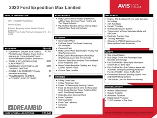 2020 Ford Expedition Max Limited z VIN 1FMJK2AT7LEA49332, wystawiony jako Copart lot #77461933 z przebiegiem 75 780 mil mil oraz Czysty tytuł • Clean title. Historia ofert i sprzedaży dostępna na DreamBid. Obrazek 13.