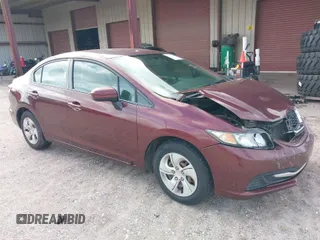 2015 Honda Civic Sedan LX with VIN 19XFB2F52FE059814, listed as a IAAI auction lot 40413705 with 91,506 mi miles. Bid and sale history available at carsss.com. Image 1.