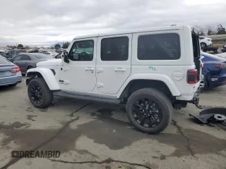2021 Jeep Wrangler Unlimited Sahara High Altitude with VIN 1C4HJXEM2MW539162, listed as a Copart auction lot 81985614 with Not provided miles and Salvage title. Bid and sale history available at DreamBid. Image 2.