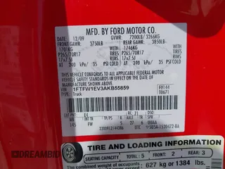 2010 Ford F-150 XL with VIN 1FTFW1EV3AKB55859, listed as a IAAI auction lot 42144289 with 261,722 mi miles. Bid and sale history available at carsss.com. Image 9.