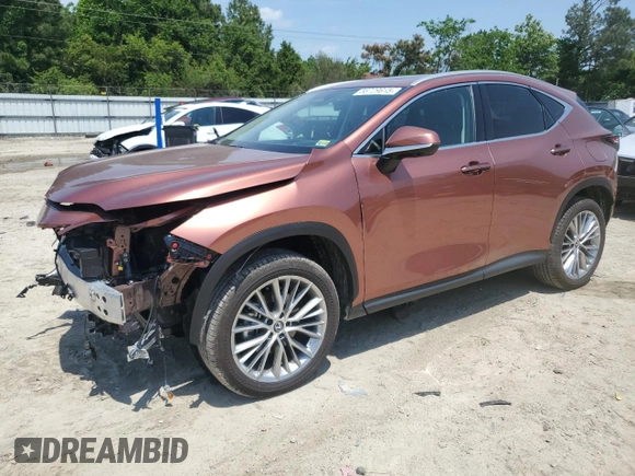 2025 Lexus NX 350h Premium with VIN 2T2GKCEZ3SC040711, listed as a Copart auction lot 56729615 with 5,997 mi miles and Salvage title. Bid and sale history available at DreamBid. Image 1.